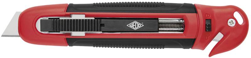 WEDO Safety-Cutter Standard, Trapez-Klinge, schwarz/rot von WEDO