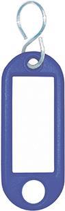 WEDO Schlüsselanhänger Kunststoff, wechselbare Etiketten, blau (262803403) von WEDO