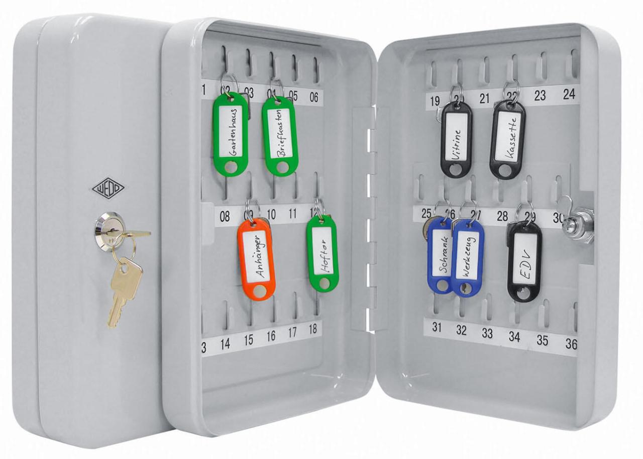 WEDO Schlüsselkasten mit 36 Sicherheitsschloss lichtgrau WEDO Schlüsselkasten mit 36 Sicherheitsschloss lichtgrau von WEDO