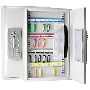 WEDO Schlüsseltresor grau mit 32 Haken Elektronik- und Standardschloss WEDO Schlüsseltresor grau mit 32 Haken Elektronik- und Standardschloss von WEDO