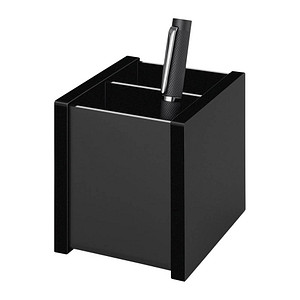 WEDO Stiftehalter Black Office schwarz Acryl 2 Fächer 8,3 x 10,0 x 9,6 cm von WEDO