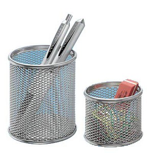 WEDO Stiftehalter-Set silber Metall, lackiert 8,0 / 6,0 x 8,0 / 6,0 x 8,5 / 4,8 cm von WEDO