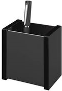 WEDO Stifteköcher black office, schwarz aus Acryl, rechteckig, mit transparten Gummifüßchen, - 1 Stück (63 4001) von WEDO