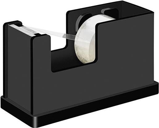 WEDO Tischabroller black office, schwarz aus Acryl, Rollenbreite: 19 mm, Lieferung inkl. Klebefilm, - 1 Stück (63 9001) von WEDO