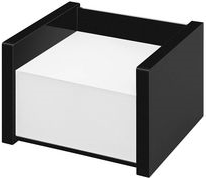 WEDO Zettelbox black office, schwarz aus Acryl, mit 500 Blatt weißem Notizpapier befüllt - 1 Stück (63 7001) von WEDO