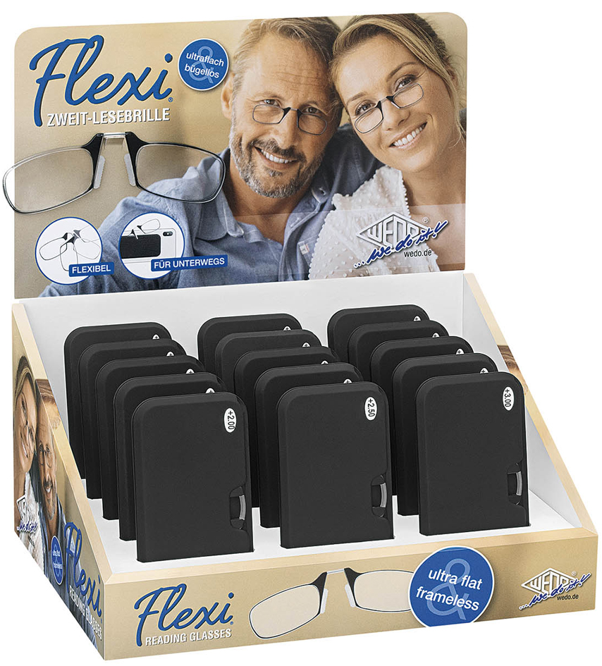 WEDO Zweit-Lesebrille , Flexi, , bügellos, 15er Display WEDO Zweit-Lesebrille , Flexi, , bügellos, 15er Display von WEDO