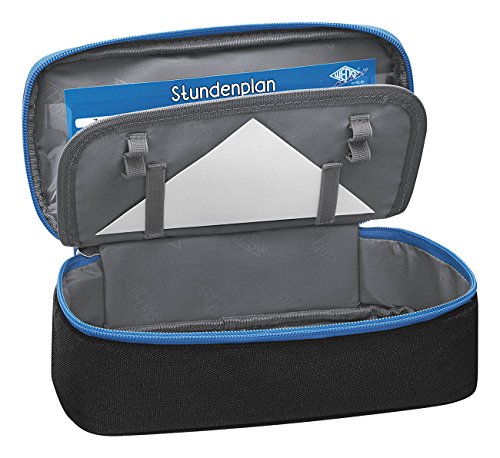Wedo 24243010 Mäppchen Schlamperbox, Polyester, Innenklappe, Reißverschlussfach Schwarz Wedo 24243010 Mäppchen Schlamperbox, Polyester, Innenklappe, Reißverschlussfach Schwarz von WEDO