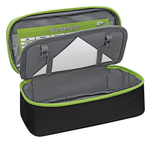 Wedo 24243011 Mäppchen Schlamperbox, Polyester, Innenklappe, Reißverschlussfach Schwarz Wedo 24243011 Mäppchen Schlamperbox, Polyester, Innenklappe, Reißverschlussfach Schwarz von WEDO