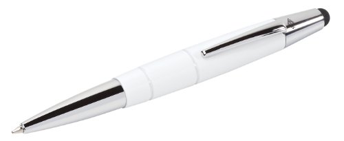 Wedo 26125000 Touch Pen Pioneer 2-in-1 (leitfähiger Eingabestift für alle Smartphones und Tablet PCs, inklusiv integriertem Kugelschreiber, 13 cm) weiß von WEDO