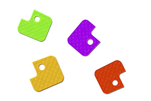 Wedo 262807099 Schlüsselkappen (aus flexiblem Kunststoff, eckig) 100 Stück, farbig sortiert von WEDO
