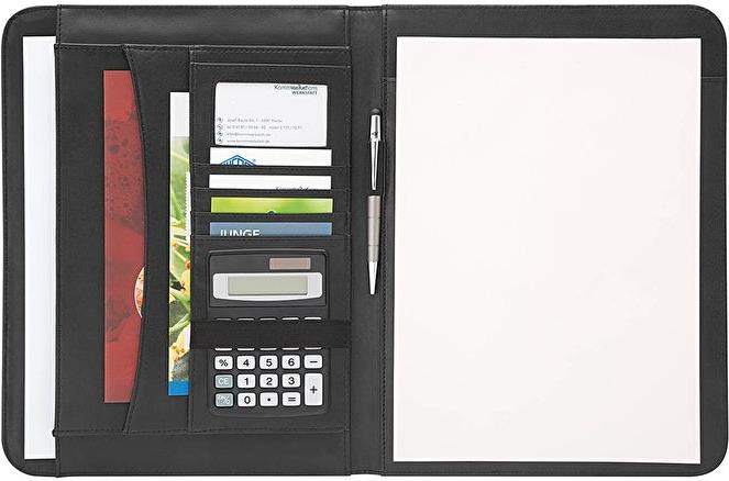 Wedo 58 6401 - Leder - Schwarz - A4 - Visitenkarte - Papier - 3 Taschen - 250 mm (58 6401) von WEDO