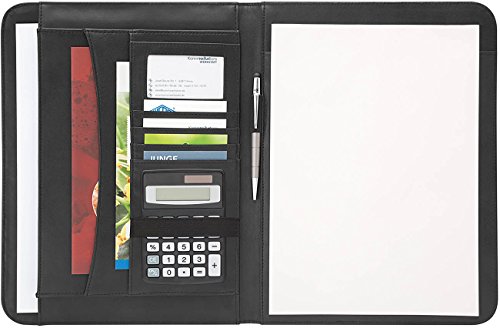 Wedo 586401 Schreibmappe Accento DIN A4 aus Kunstleder, Außenfach, mehrere Innenfächer Gummizugschlaufen inklusiv Schreibblock, Schwarz Wedo 586401 Schreibmappe Accento DIN A4 aus Kunstleder, Außenfach, mehrere Innenfächer Gummizugschlaufen inklusiv Schreibblock, Schwarz von WEDO