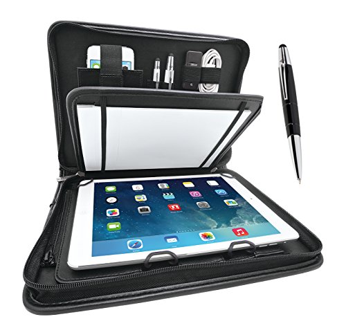 Wedo 587590101 Elegance Organizer (für Tablet PC 24,6 cm (9,7 Zoll) bis 26,7 cm (10,5 Zoll), inkl. Touch Pen, mit Universalhalter) schwarz von WEDO