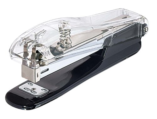 Wedo 601101 Acryl Heftgerät (Acryl Exklusiv, für Klammern 24/6) glasklar/schwarz von WEDO