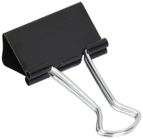 Wedo 6421432 Foldback Klammern, 12 Stück, lackiertes Metall abnehmbare Bügel, starke Feder, 32 mm, schwarz/silber Wedo 6421432 Foldback Klammern, 12 Stück, lackiertes Metall abnehmbare Bügel, starke Feder, 32 mm, schwarz/silber von WEDO