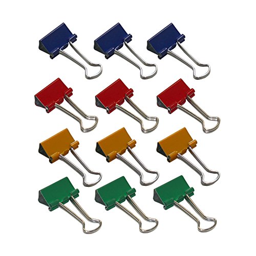 Wedo 642151999 Foldback Klammern, 12 Stück im Beutel, lackiertes Metall Abnehmbare Bügel, Starke Feder, 19 mm, farbig sortiert Wedo 642151999 Foldback Klammern, 12 Stück im Beutel, lackiertes Metall Abnehmbare Bügel, Starke Feder, 19 mm, farbig sortiert von WEDO