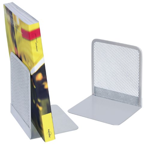 Wedo 651254 Buchstützen Office (2er Set, Drahtmetall) silber von WEDO
