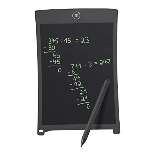 Wedo 66908501 LCD Schreib und Maltafel, mit Stift, Magnetstreifen, elektronische Löschung, 14,3 x 0,4 x 21,9 cm, schwarz von WEDO