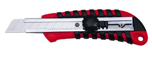Wedo 785018 Profi-Cutter Standard (Klingenführung, aus Metall, 18 mm) rot/schwarz von WEDO