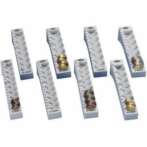 Wedo Geldzählrillen Set mit 8 Münzrillen lichtgrau von WEDO