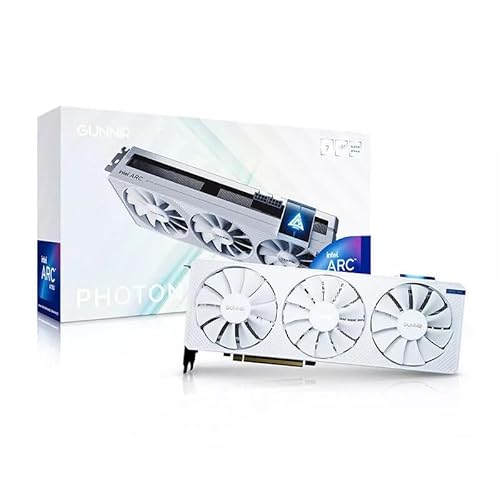 WEELIAO GUNNIR Intel Arc A750 Photon 8G OC GDDR6 2400MHz Triple Fan White Grafikkarte (256-Bit, PCIe 4.0, HDMI/DisplayPort, unterstützt 4k) von WEELIAO