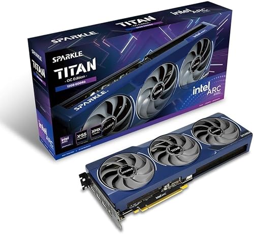 WEELIAO Sparkle Intel Arc B580 Titan OC Grafikkarte, 12 GB GDDR6 OC Grafikkarte, Torn Cooling 2.0, Metallrückplatte, Axiallüfter, Atemlicht, SB580T-12GOC von WEELIAO