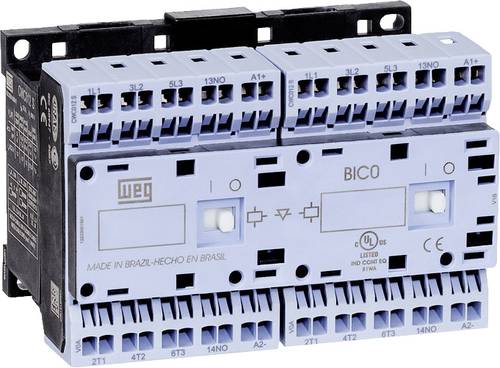 WEG CWCI012-01-30C03S Wendeschütz 6 Schließer 5.5kW 24 V/DC 12A mit Hilfskontakt 1St. von WEG