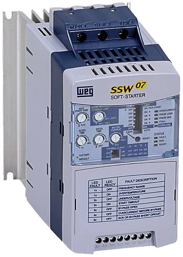 WEG SSW07 0024 T5 SZ 10194171 Sanftstarter Motorleistung bei 400V 11kW Motorleistung bei 230V 5.5kW WEG SSW07 0024 T5 SZ 10194171 Sanftstarter Motorleistung bei 400V 11kW Motorleistung bei 230V 5.5kW von WEG