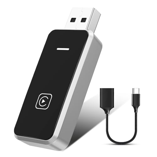 WEHOOM 2 in 1 Wireless Carplay Adapter, Carplay Adapter für CarPlay/Android Auto, Umwandlung von Kabelgebunden zu Kabellos, Plug & Play für iOS 10+ und Android 11+ Autos ab 2016 von WEHOOM