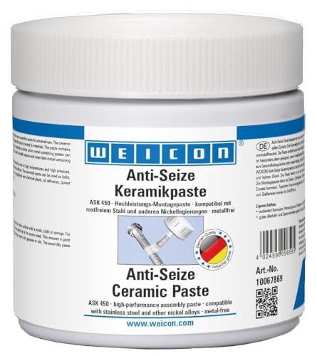 WEICON Anti-Seize Keramikpaste 450 g, metallfreie Montagepaste gegen Korrosion, Festfressen und Verschleiß von WEICON