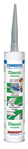 WEICON Flex 310 M Hybrid, 310 ml, Klebstoff auf Polymer-Basis, haftet auf pulverbeschichteten & galvanisierten Flächen, grau von WEICON