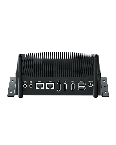 Fanless Mini PC 32GB RAM 256GB SSD, Mini Desktop PC Core i5-10210U, Industrie PC i5 Dual HD+DP Triple Display Output, 2DB9 COM, 2RJ45 LAN, 4USB3.0, 2USB2.0, GPIO, WiFi, BT for Business/Home/Office von WEIDIAN