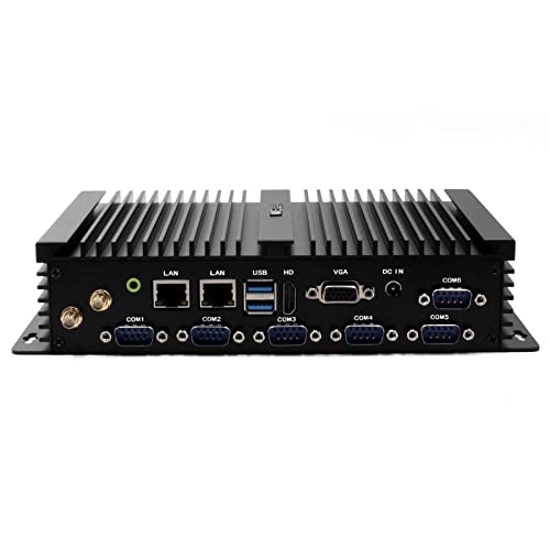 Industrial PC, Mini Desktop PC, Quad Cores Celeron J4125, VGA and HDMI Dual Display Output, 2USB3.0, 2USB2.0, 6RS232 COM, Dual RJ45 Gigabit Ethernet, Dual Band WiFi, BT4.0(8GB DDR4 RAM 128GB SSD) von WEIDIAN