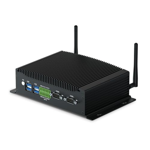 Industrie PC Lüfterloser Mini Desktop PC Core i5 64 GB RAM Mini PC Windows 11 Linux Mini Industrie PC 1 TB SSD 4K HD+HD+DP Drei Displays Dual NIC CPU 10210U Lüfterloser PC GPIO USB3.0 WLAN BT4.2 von WEIDIAN