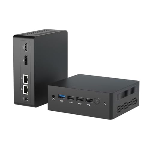 WEIDIAN Dual Lan Mini PC N100 Dual Lan DDR5 12th Alder Lake(bis zu 3,40 GHz), Mini PC Windows 11 Pro Mini Computer 8GB RAM 128GB NVMe SSD Mini Desktop PC Dual Screen Display HD DP WiFi5 BT 4.0 USB 3.0 von WEIDIAN