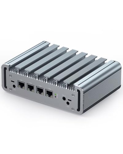 WEIDIAN Firewall Appliance Mini PC 2.5 GbE lüfterloser Mini Desktop Computer Celeron J4125 8 GB RAM DDR4 256 GB SSD Micro PC unterstützt Windows 11 Win10 Linux USB WLAN VGA und HD Displays von WEIDIAN