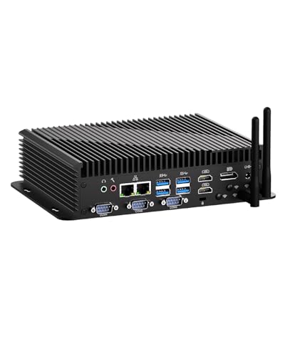 WEIDIAN Industrie Mini PC Win 11 Pro i5 1235U, 8GB DDR5 256GB NVME SSD, (Lüfterkühlung)Industrial Mini Desktop Computer 6xCOM(RS232/422/485) 4K 3xDisplays(2HD+DP) 8xUSB WiFi6&BT5.2 2x2.5G LAN DC 9~36V von WEIDIAN