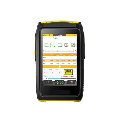 WEIJICUI Glasfaser Tester, OFW OTDR FWT-100 Aktiver Faser-Live-Test 1550 Nm 20 DB 80 Km Faserreflektometer Otdr Touchscreen OPM-Tester(FWT 100 S5F SCU iOLA) von WEIJICUI
