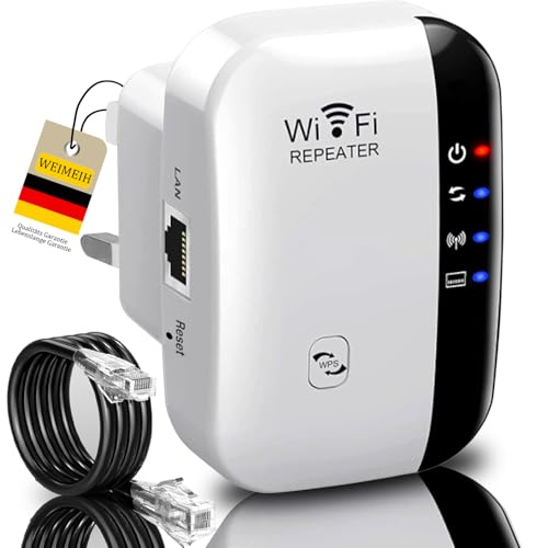2024 WiFi-Extender Booster, WiFi-Repeater, WiFi-Extender, deckt bis zu 4000 m² und 40 Geräte ab, WLAN-Booster-Reichweitenverlängerung mit Ethernet-Port, schnelle Einrichtung, kabelloser 2024 WiFi-Extender Booster, WiFi-Repeater, WiFi-Extender, deckt bis zu 4000 m² und 40 Geräte ab, WLAN-Booster-Reichweitenverlängerung mit Ethernet-Port, schnelle Einrichtung, kabelloser von WEIMEIH