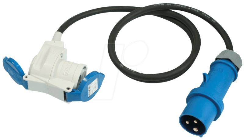 CEE-ADA 00504 - CEE-Stecker auf CEE + Schutzkontakt Kupplung von WEINGÄRTNER