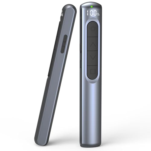 WEINIDASI Presenter mit Laserpointer Stark, Kabellose 2.4 GHz, Roter Laserpointer, Ladungsanzeige, 100 Tage Standby - Pointer für Präsentationen, Laserpointer Präsentation, Büro, Klassenzimmer. WEINIDASI Presenter mit Laserpointer Stark, Kabellose 2.4 GHz, Roter Laserpointer, Ladungsanzeige, 100 Tage Standby - Pointer für Präsentationen, Laserpointer Präsentation, Büro, Klassenzimmer. von WEINIDASI