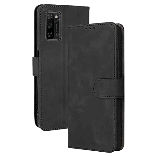 WEIOU Hülle für Blackview A100 (2021), Premium TPU/PU Leder Klappbar Schutzhülle Tasche Handyhülle mit Standfunktion & Kartensteckplätzen, Schwarz von WEIOU