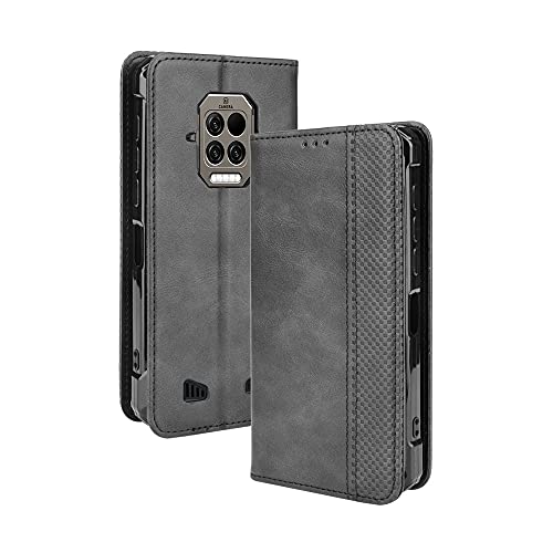 WEIOU Hülle für DOOGEE S86 / S86 Pro, Premium TPU/PU Leder Klappbar Schutzhülle Tasche Handyhülle mit Standfunktion & Kartensteckplätzen, Schwarz von WEIOU