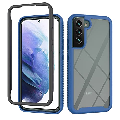 WEIOU Hülle für Samsung Galaxy S22 Plus / S22+ 5G, PC Transparente Back Cover TPU Robust Bumper Case Outdoor Handyhülle Weiche Rubber Stoßfest Kratzfeste Schutzhülle. Dunkelblau von WEIOU