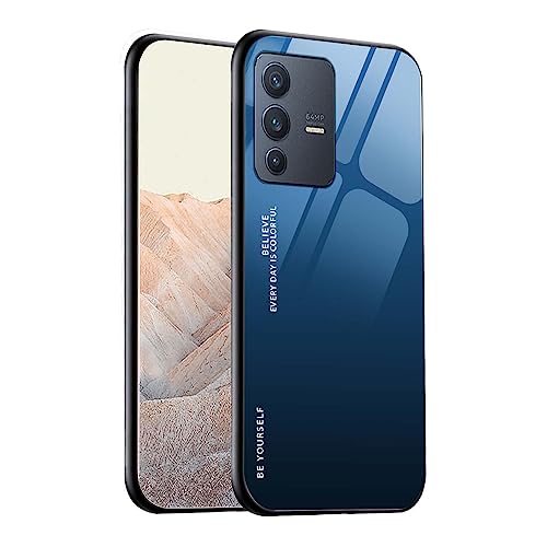 WEIOU Hülle für VIVO V23 5G / VIVO S12 5G, Handyhülle Weich Silikon TPU Rahmen Farbverlauf-Glas Back Cover Dünn Bumper Case, Stoßfest Kratzfest Schutzhülle - 7 von WEIOU