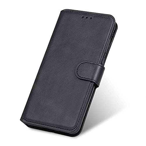 WEIOU Hülle für VIVO Y76 5G, Premium TPU/PU Leder Klappbar Schutzhülle Tasche Handyhülle mit Standfunktion & Kartensteckplätzen, Schwarz von WEIOU