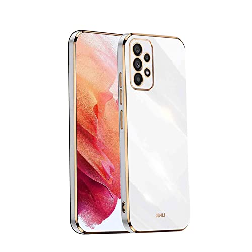 WEIOU Silikon Hülle für Samsung Galaxy A53 5G Case, Handyhülle Golden Galvanisierrahmen Dünne Weiche TPU Soft Stoßfest Schutzhülle Cover Bumper - Weiß WEIOU Silikon Hülle für Samsung Galaxy A53 5G Case, Handyhülle Golden Galvanisierrahmen Dünne Weiche TPU Soft Stoßfest Schutzhülle Cover Bumper - Weiß von WEIOU