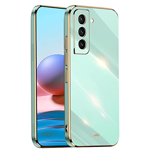 WEIOU Silikon Hülle für Samsung Galaxy S22 Plus(6.55") / S22+ 5G Case, Handyhülle Golden Galvanisierrahmen Dünne Weiche TPU Soft Stoßfest Schutzhülle Cover Bumper - Grün von WEIOU