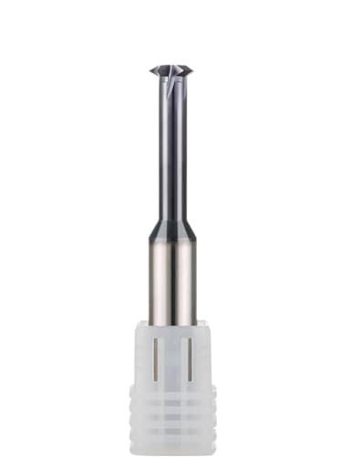 Kegelspannreibahle, 1 STÜCKE Wolframkarbid-Einzelzahn-Spiralfräser CNC-Einzelzahn-Zoll 55 Grad-Schaftfräser-Fräser(D10.0x28xD10xL75,5 pcs) von WEITINGKKK
