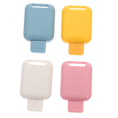 WEKADRIN 1 Satz Ausweishalter Abzeichenhalter Spule Lanyards Für Ausweise Id-inhaber Personal Kartenclip Karten Clip Id Holder Namensbadehalter Arbeitskarten-stretchschnalle Plastik 4 Stück von WEKADRIN